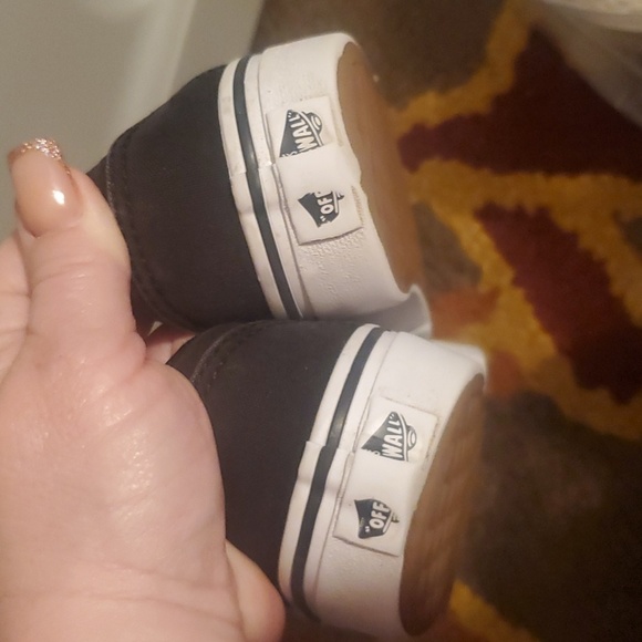 VANS 5.5/7sz. Purple Glitzy pair OR Floral Print on Black sz 6.5 big kids - Picture 3 of 12